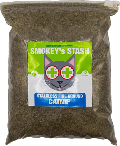 Smokey's Stash - Smokey's Stash Catnip Stalkless Dried Ground Bulk 12oz bag