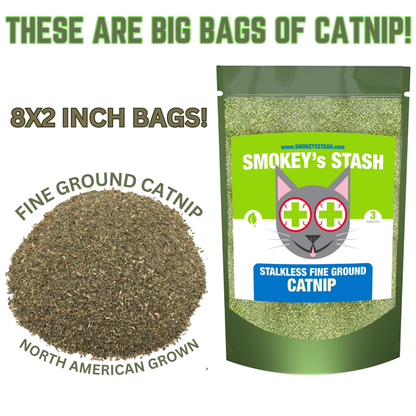 Smokey's Stash - Smokey's Stash Catnip Stalkless Ground Premium Bulk 3oz