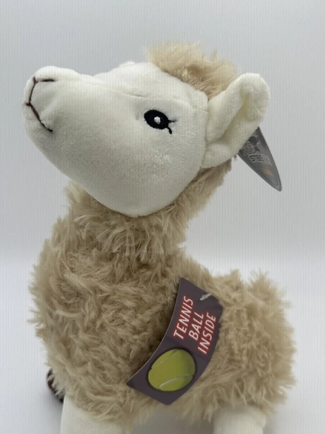 Steeldog Llama Dog Toy — Crinkle Plush with Tennis Ball Body
