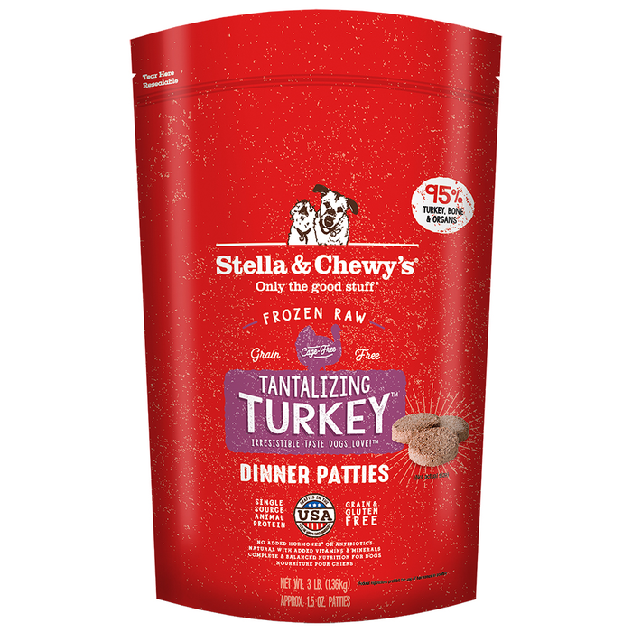 Stella & Chewy Frozen Dog Food - Turkey - Dog.Dog.Cat.