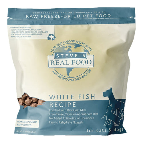 Steve's Real Food Freeze-Dried Whitefish Nuggets – 20 oz (1.25 lb)