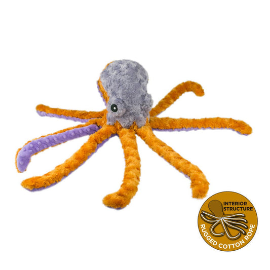 Tall Tails - Plush Octopus with Squeaker Dog Toy - 14" - Dog.Dog.Cat.