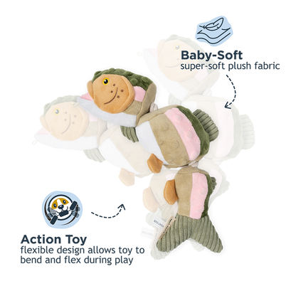 Tall Tails - Trout Jointed Shake Play Dog Toy