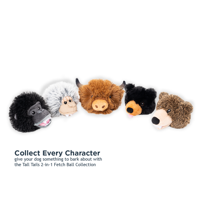 Tall Tails - Yeti 2-in-1 Fetch Ball Dog Toy - Dog.Dog.Cat.