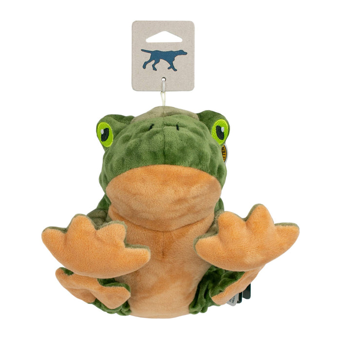Tall Tails Animated Frog Dog Toy – 9" Plush Squeaker - Dog.Dog.Cat.