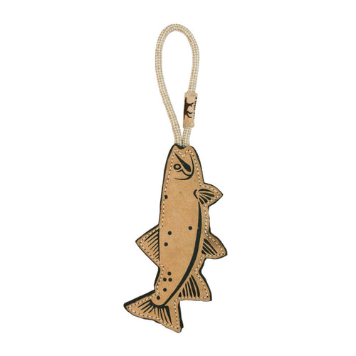Tall Tails Natural Leather Trout Tug Dog Toy – 16" - Dog.Dog.Cat.