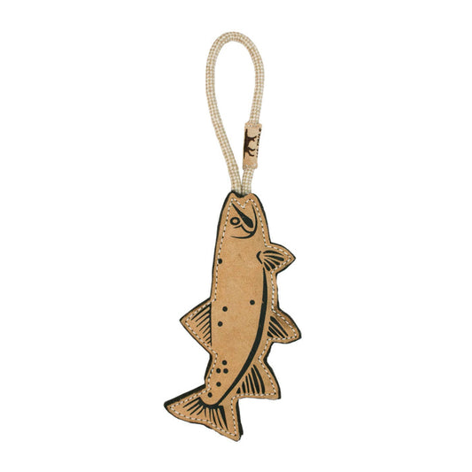 Tall Tails Natural Leather Trout Tug Dog Toy – 16" - Dog.Dog.Cat.