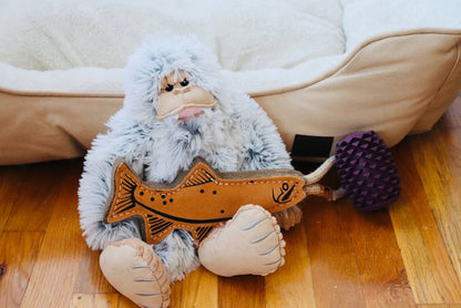 Tall Tails Natural Leather Trout Tug Dog Toy – 16" - Dog.Dog.Cat.