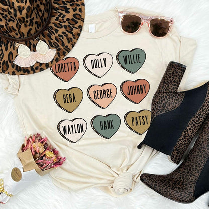 Hazel Blues® | Classic Country Conversation Hearts Graphic Tee