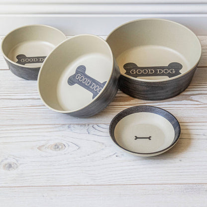 TarHong Blackened Wood Pet Bowl — Bamboo Melamine