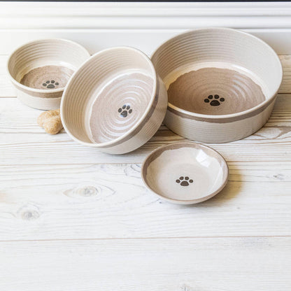 TarHong Rustic Paw Pet Feeder — Bamboo Melamine