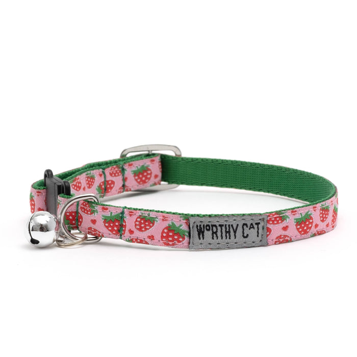 The Worthy Dog - Strawberries Cat Collar