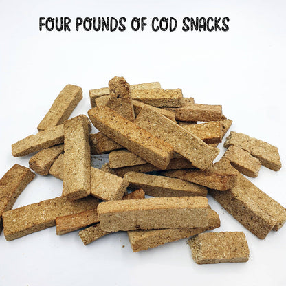 4 Pounds of Cod Snacks - Protein Packed Snacks Made of 100% - Dog.Dog.Cat.