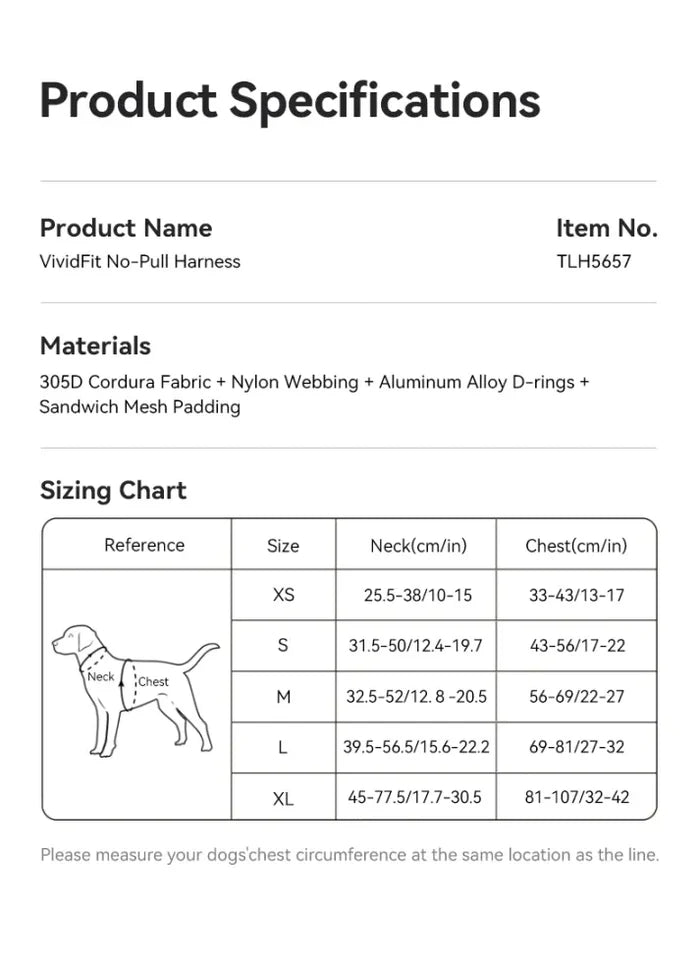 TrueLove Front Line Premium Cordura No-Pull Dog Harness  | TLH5657