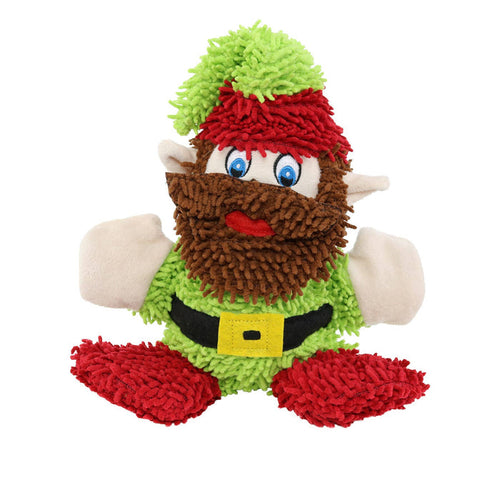 Tuffy Dog Toys - VIP Products - Mighty Microfiber Ball Med Elf, Christmas Dog Toy - Dog.Dog.Cat.