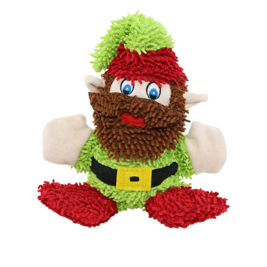 Tuffy Dog Toys - VIP Products - Mighty Microfiber Ball Med Elf, Christmas Dog Toy - Dog.Dog.Cat.