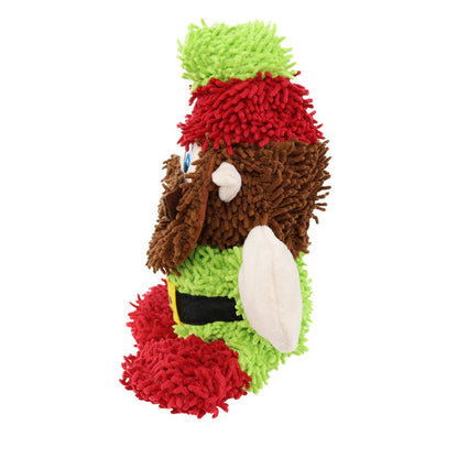 Tuffy Dog Toys - VIP Products - Mighty Microfiber Ball Med Elf, Christmas Dog Toy - Dog.Dog.Cat.