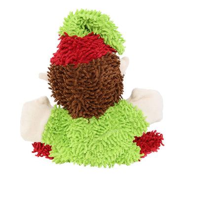 Tuffy Dog Toys - VIP Products - Mighty Microfiber Ball Med Elf, Christmas Dog Toy - Dog.Dog.Cat.