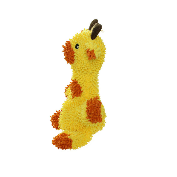 Tuffy Dog Toys - VIP Products - Mighty Microfiber Ball Med Giraffe, Durable, Squeaky Dog Toy - Dog.Dog.Cat.