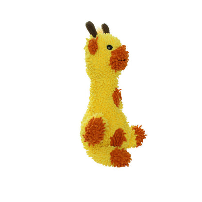 Tuffy Dog Toys - VIP Products - Mighty Microfiber Ball Med Giraffe, Durable, Squeaky Dog Toy - Dog.Dog.Cat.