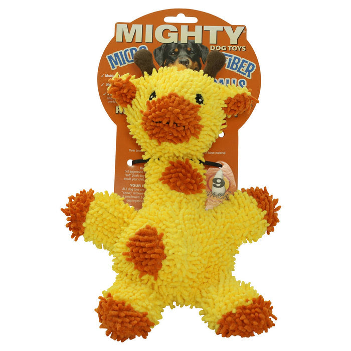 Tuffy Dog Toys - VIP Products - Mighty Microfiber Ball Med Giraffe, Durable, Squeaky Dog Toy - Dog.Dog.Cat.