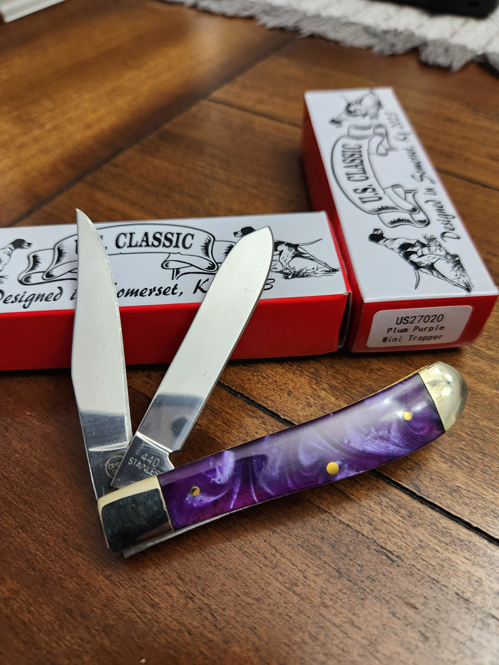US Classic Mini Trapper Plum Purple Handles US27020