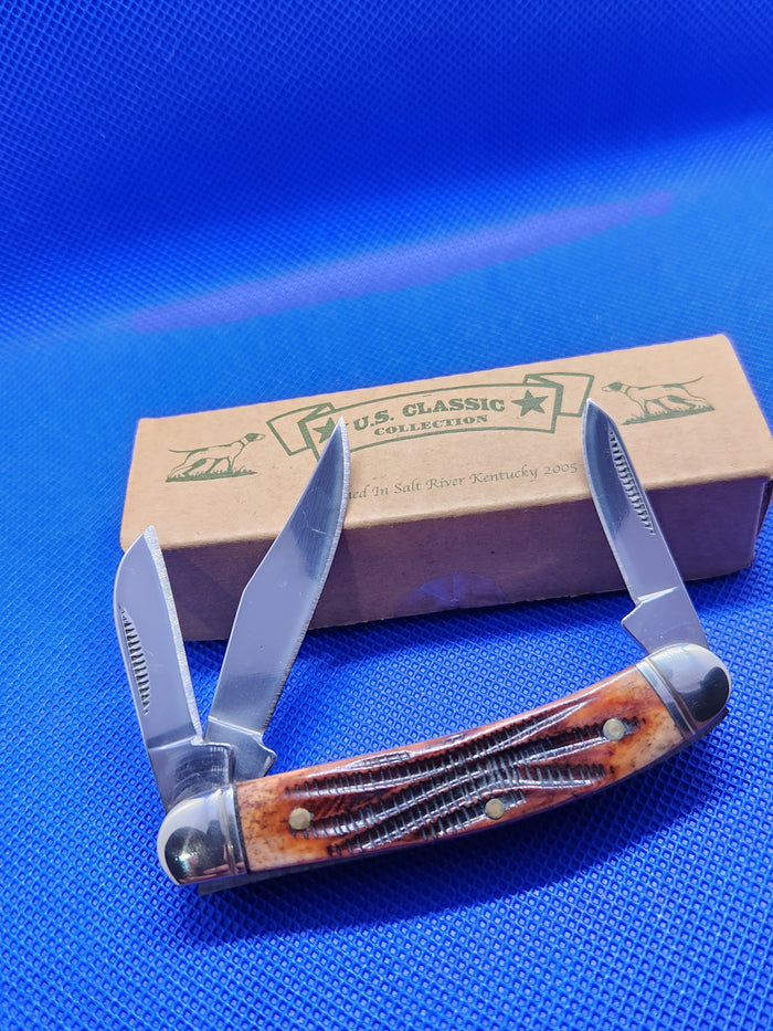 US Classic Small Stockman 3.25" Brown  Bone EM2567015JSJIG