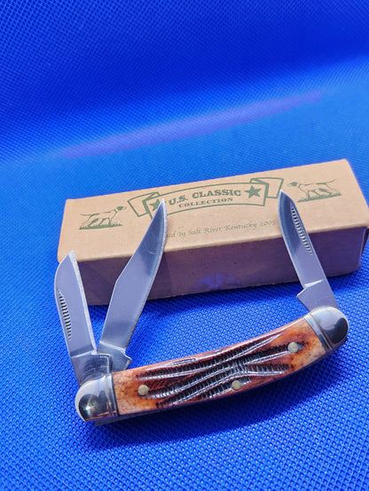 US Classic Small Stockman 3.25" Brown  Bone EM2567015JSJIG