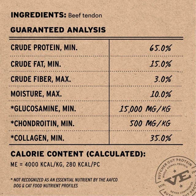 Vital Essentials RAW BAR Freeze-Dried Beef Tendon Dog Chew – 1.76 oz