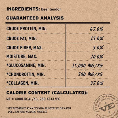 Vital Essentials RAW BAR Freeze-Dried Beef Tendon Dog Chew – 1.76 oz