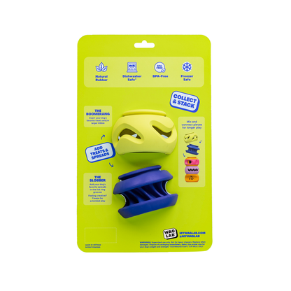WAGLAB The 2-Pack — Modular Treat Dispensing Dog Toy Set