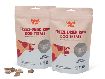 West Paw Freeze-Dried Raw Beef Heart Dog Treats – Single Ingredient