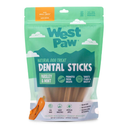 West Paw Natural Dental Sticks for Dogs – Parsley, Mint & Apple