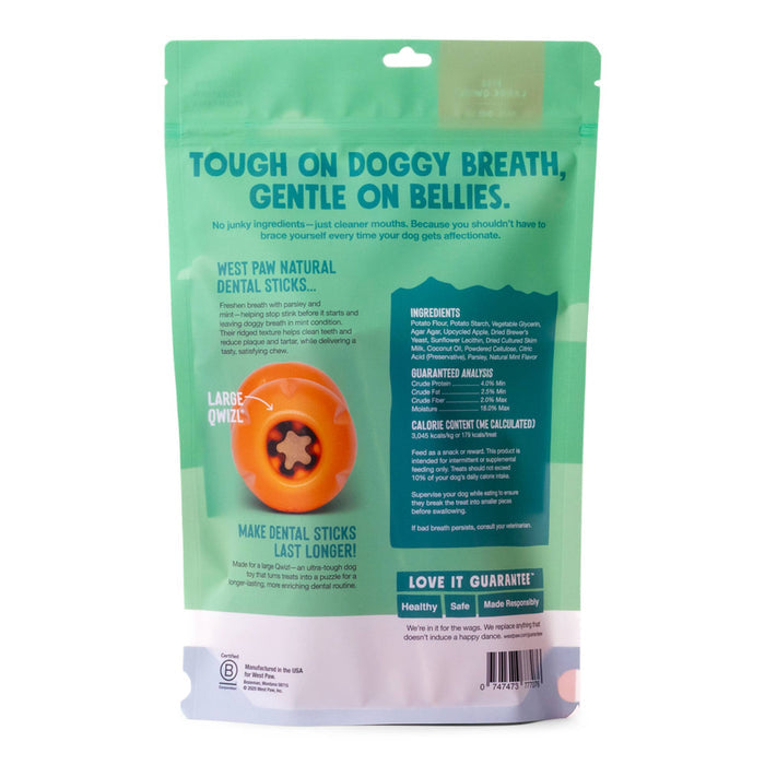 West Paw Natural Dental Sticks for Dogs – Parsley, Mint & Apple