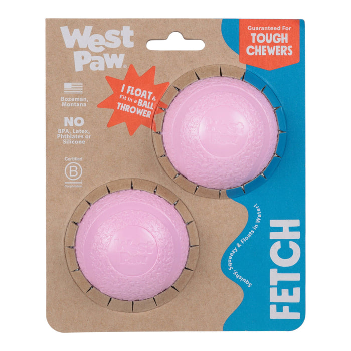 West Paw Puppy Boundr® Dog Toy Ball – Bubblegum & Aqua 2-Pack