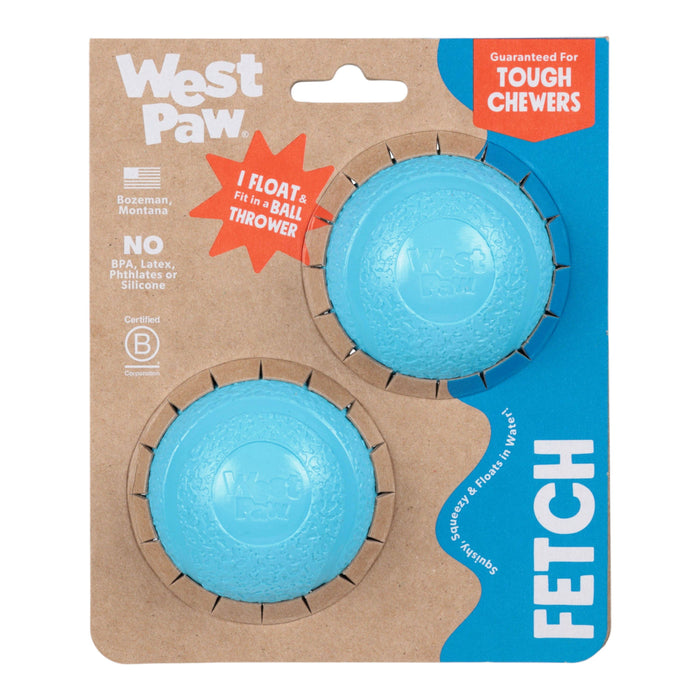 West Paw Puppy Boundr® Dog Toy Ball – Bubblegum & Aqua 2-Pack
