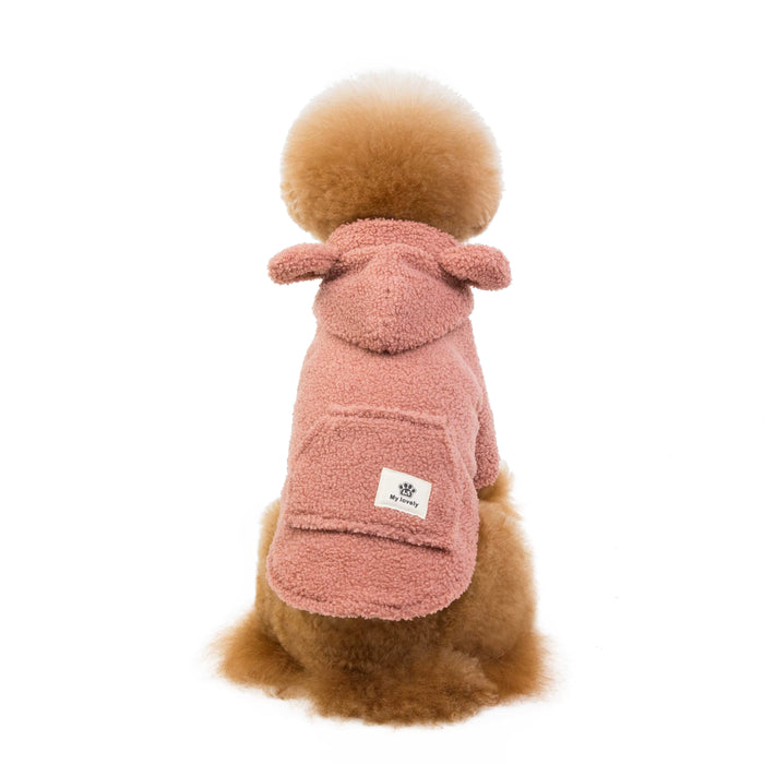 Wooly Hoody with Ears - Cozy Fleece Pullover Hooded Jacket for Dogs - Dog.Dog.Cat.