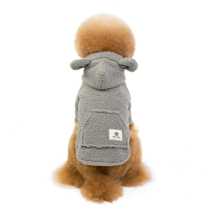 Wooly Hoody with Ears - Cozy Fleece Pullover Hooded Jacket for Dogs - Dog.Dog.Cat.