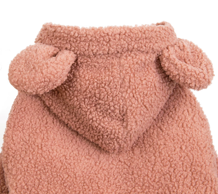 Wooly Hoody with Ears - Cozy Fleece Pullover Hooded Jacket for Dogs - Dog.Dog.Cat.