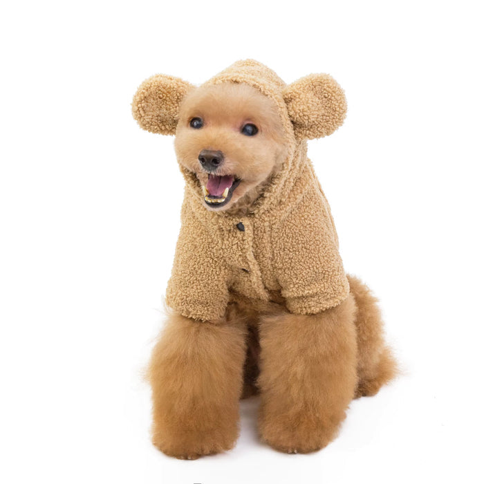 Wooly Hoody with Ears - Cozy Fleece Pullover Hooded Jacket for Dogs - Dog.Dog.Cat.