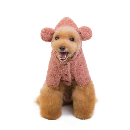 Wooly Hoody with Ears - Cozy Fleece Pullover Hooded Jacket for Dogs - Dog.Dog.Cat.